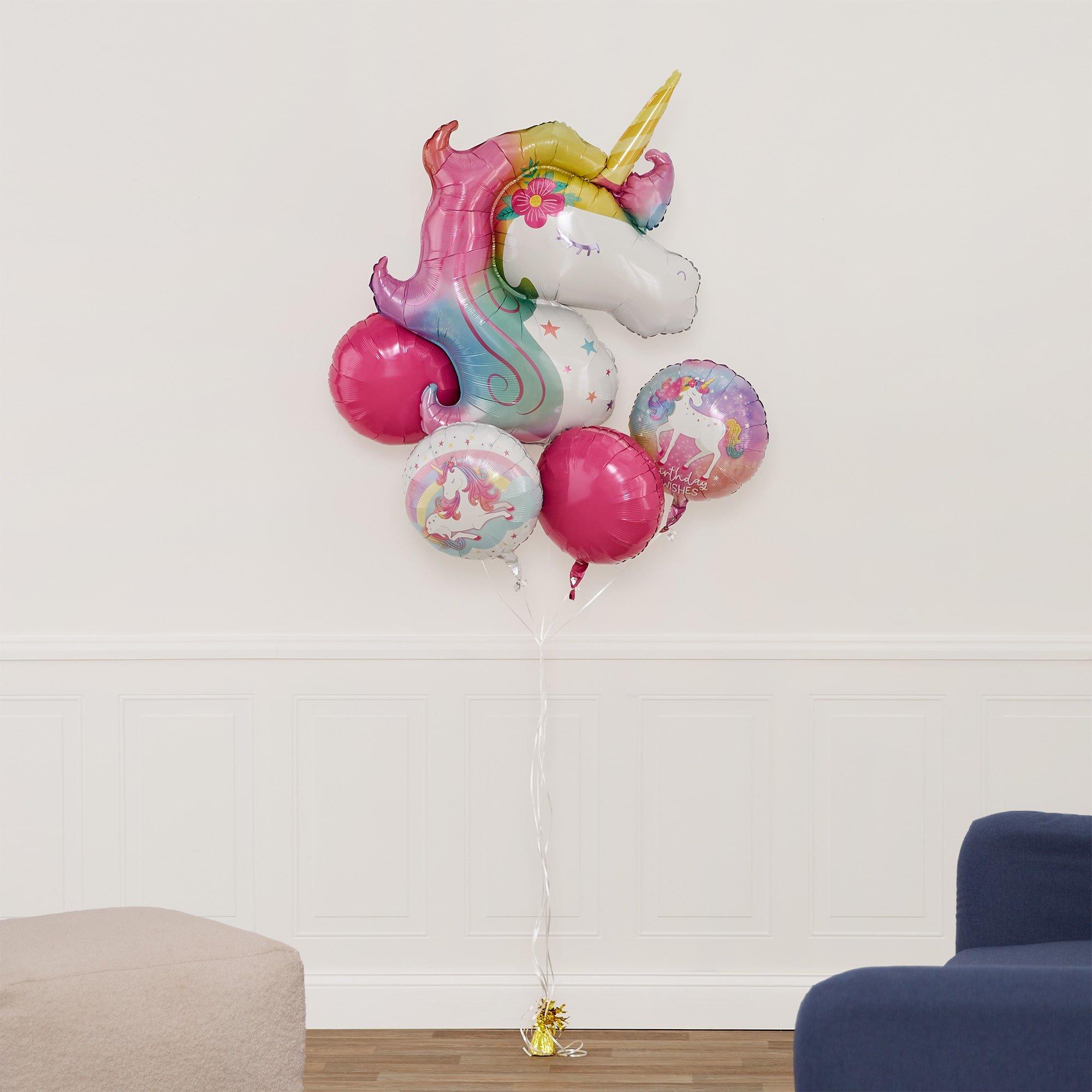 Enchanted Unicorn Foil Balloon Bouquet, 5pc